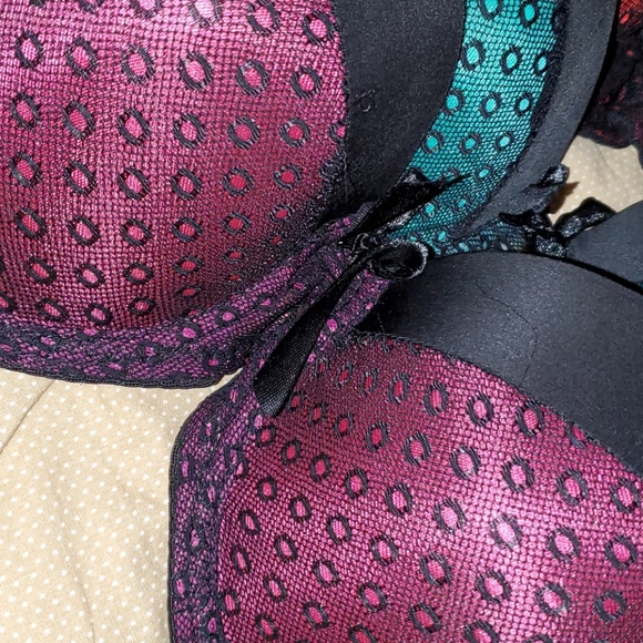 3 different color bras, Purple, Green, Hot Red. - Picture 6 of 6